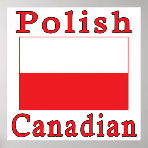 Poster Drapeau polonais Canadien