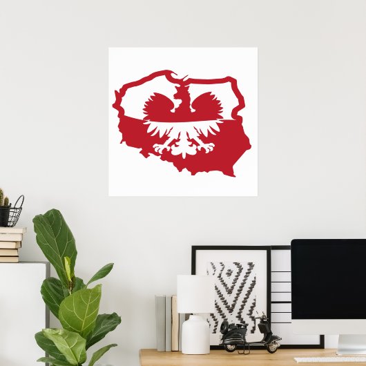 Poster Drapeau Polska (Bureau à domicile)