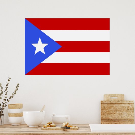 Poster Drapeau Porto Rico (Cuisine)