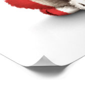 Poster Drapeau Porto Rico Patriotique Mignonne Chien Chie (Coin)