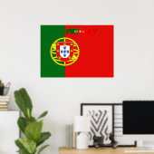 Poster Drapeau portugais (Bureau à domicile)