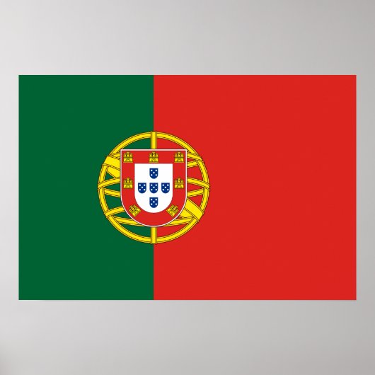 Poster Drapeau portugais Bandeira De Portugal (Devant)