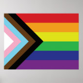 Poster Drapeau progressiste LGBTQIA (Devant)