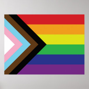 Poster Drapeau progressiste LGBTQIA