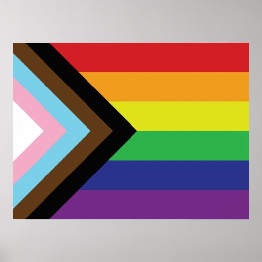 Poster Drapeau progressiste LGBTQIA (Devant)
