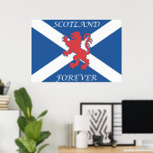 Poster Drapeau rampant pour Lion Ecosse (Bureau à domicile)