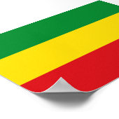 Poster Drapeau rastafari éthiopien Rasta (Coin)