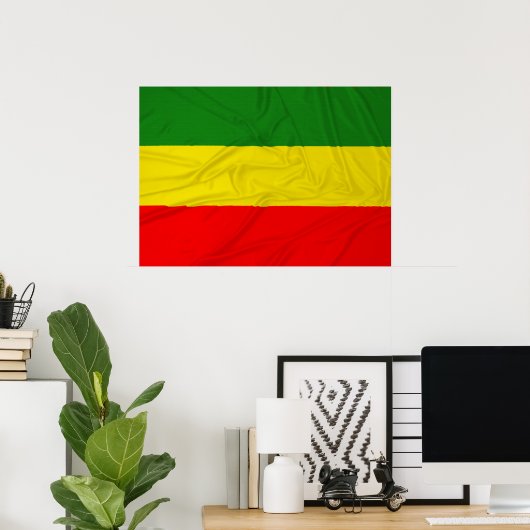Poster Drapeau rastafarien (Bureau à domicile)