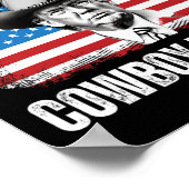 Poster Drapeau républicain américain 2024 Cowboy Edition (Coin)