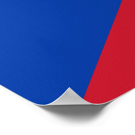 Poster Drapeau République tchèque (Coin)