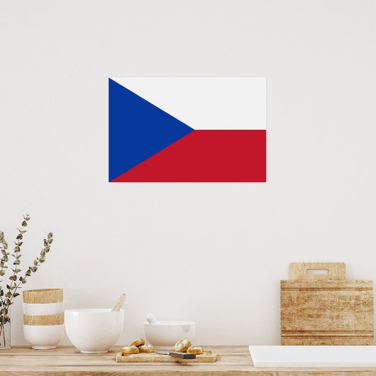 Poster Drapeau République tchèque (Cuisine)
