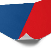 Poster Drapeau République tchèque (Coin)