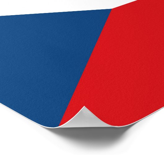 Poster Drapeau République tchèque (Coin)