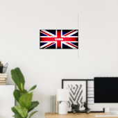 Poster Drapeau rétro Angleterre / Union Jack (Bureau à domicile)