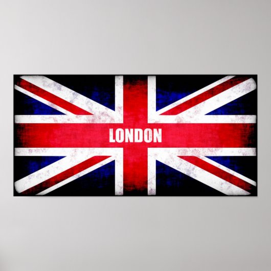 Poster Drapeau rétro Angleterre / Union Jack (Devant)