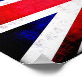 Poster Drapeau rétro Angleterre / Union Jack (Coin)
