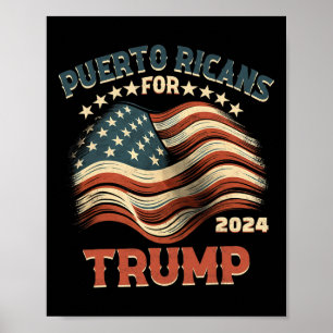 Poster Drapeau Ricains Pour Trump 2024 États-Unis