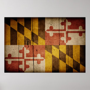 Poster Drapeau robuste du Maryland