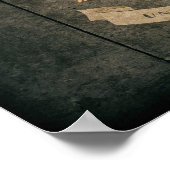 Poster Drapeau robuste en bois Louisiane (Coin)