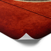 Poster Drapeau robuste en bois Tennessee (Coin)