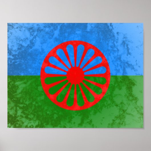 Poster Drapeau romani (Devant)