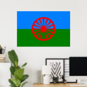 Poster Drapeau romani (Bureau à domicile)