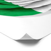 Poster Drapeau Rose irlandais blanc (Coin)