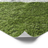 Poster Drapeau rouge du coin sur le terrain de football (Coin)