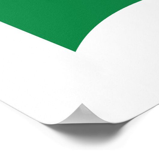 Poster Drapeau rouge, noir et vert (Coin)