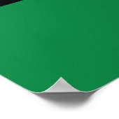 Poster Drapeau Rouge, Noir et Vert (Coin)