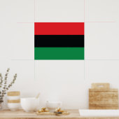 Poster Drapeau Rouge, Noir et Vert (Cuisine)
