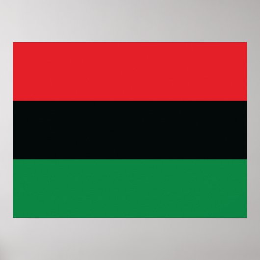 Poster Drapeau Rouge, Noir et Vert (Devant)