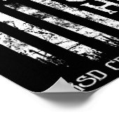 Poster Drapeau Rsd Crps Warrier Us (Coin)