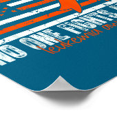 Poster Drapeau Ruban Orange de Sensibilisation à la Leucé (Coin)