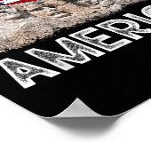 Poster Drapeau Rushmore du 45e Rushmore Mount American (Coin)