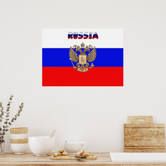 Poster Drapeau russe (Cuisine)