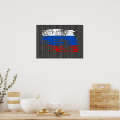 Poster Drapeau russe cool (Cuisine)