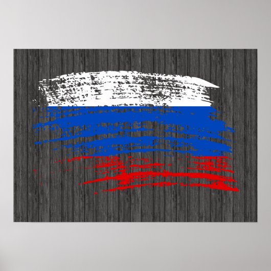 Poster Drapeau russe cool (Devant)