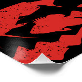 Poster Drapeau russe fait de poisson - Design de pêche po (Coin)