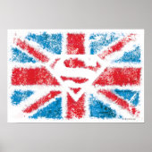 Poster Drapeau S-Shield texturé (Devant)