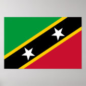Poster Drapeau Saint-Kitts-et-Nevis (Devant)