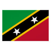 Poster Drapeau Saint-Kitts-et-Nevis (Devant)