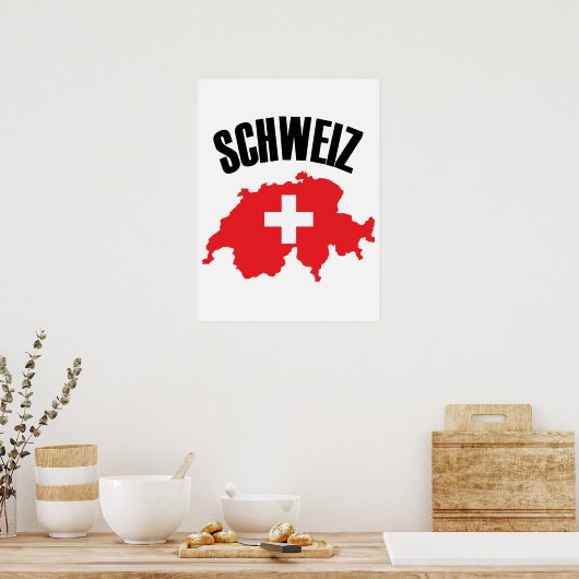 Poster Drapeau Schweiz Suisse (Cuisine)