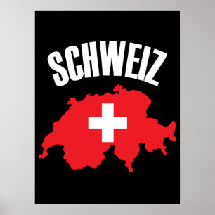 Poster Drapeau Schweiz Suisse