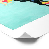 Poster Drapeau Semaphore Labradors envoie un message de P (Coin)