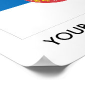 Poster Drapeau serbe (Coin)