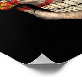 Poster Drapeau serbe en noir (Coin)