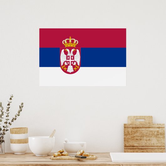 Poster Drapeau Serbie (Cuisine)