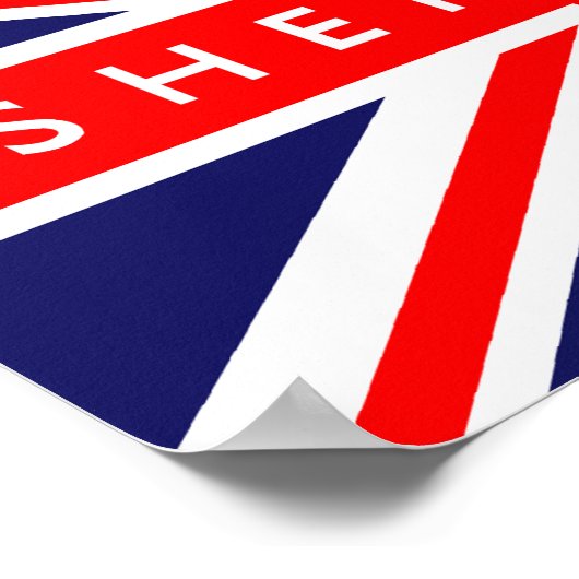 Poster Drapeau Sheffield Royaume-Uni (Coin)