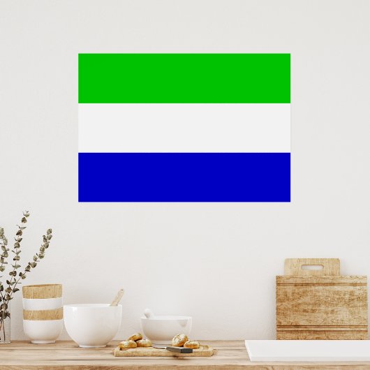 Poster Drapeau Sierra Leone (Cuisine)